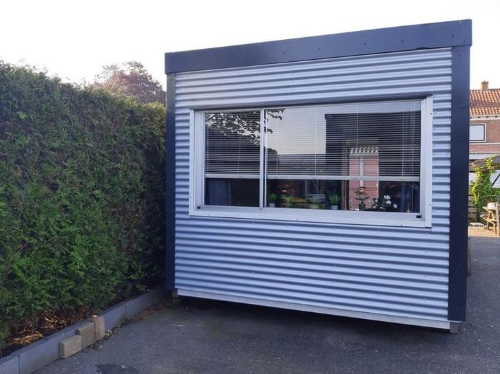 Tiny house Noodwoning Woonunit te koop, Tuin en Terras, Tuinhuizen, Gebruikt, 3 ramen of meer, Ophalen