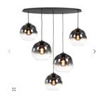 Prachtige 5 lichts hanglamp semi smoke, Ophalen, Zo goed als nieuw, Glas, 75 cm of meer