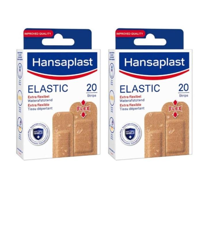 Hansaplast Elastic Pleisters - Wondpleisters - 2 x 20 Stuks, Diversen, Verpleegmiddelen, Nieuw, Ophalen of Verzenden