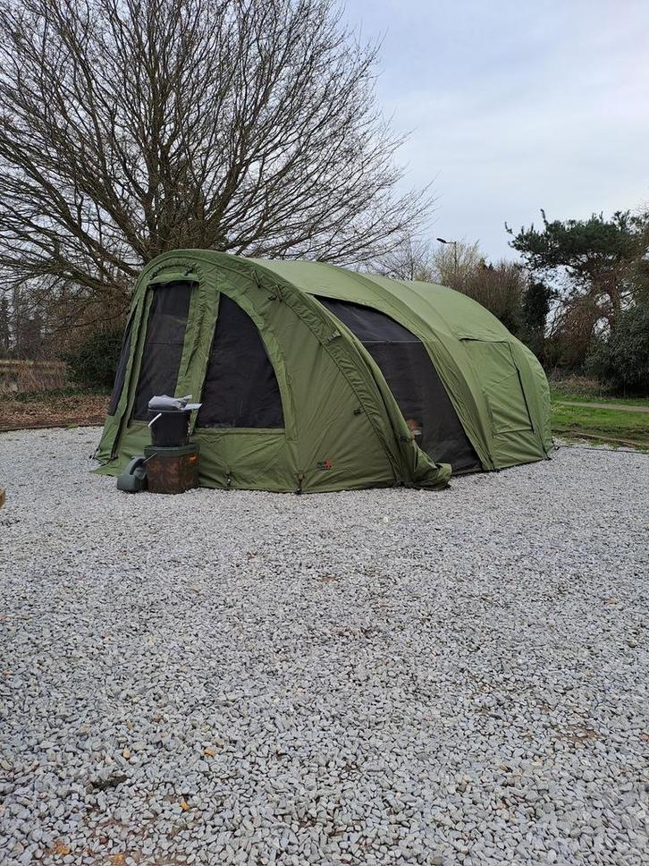 Raptor/RCG alpha 2 man +winterskin en innerdome., Watersport en Boten, Hengelsport | Karpervissen, Zo goed als nieuw, Overige typen
