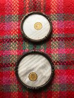 Vintage rond fotolijstje bronskleurig messing, Ophalen of Verzenden, Gebruikt