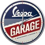 Vespa garage maintenance repairs reclame klok wandklok, Verzamelen, Merken en Reclamevoorwerpen, Nieuw, Ophalen of Verzenden