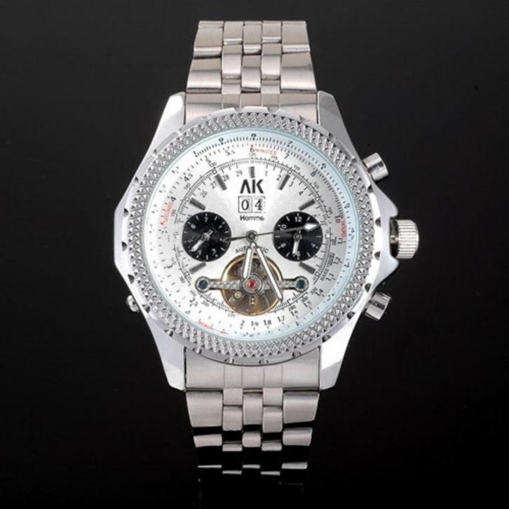 Alias kim Homme automatic Tourbillon Aviator Horloge!!, Sieraden, Tassen en Uiterlijk, Antieke sieraden, Overige typen, Overige materialen