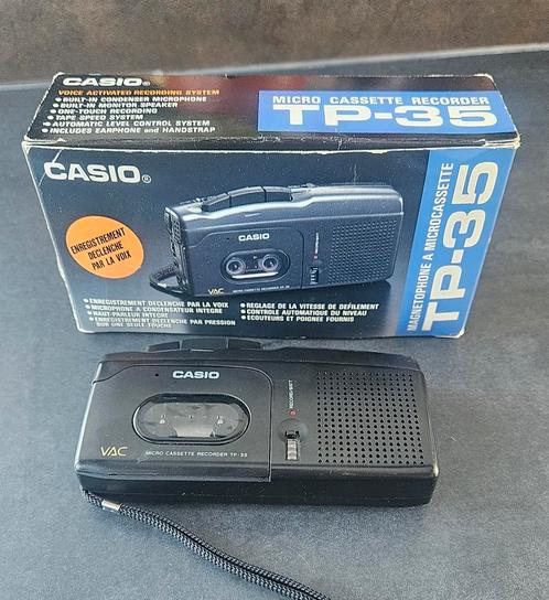 Casio TP-35 microcassette recorder – bijna nieuw in doos, Audio, Tv en Foto, Walkmans, Discmans en Minidiscspelers, Ophalen of Verzenden