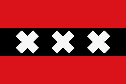 AJAX Amsterdam (vlag Amsterdam), Diversen, Vlaggen en Wimpels, Nieuw, Ophalen of Verzenden