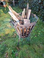 Vuurkorf, parasolvoet, Tuin en Terras, Minder dan 3 m³, Ophalen, Overige houtsoorten, Blokken