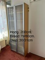 Billy kast met glazen deuren, Huis en Inrichting, Ophalen, Gebruikt, 200 cm of meer, 50 tot 100 cm