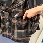 Hans Ubbink tussen jas lila/zwart geruit trenchcoat L 43672, Hans Ubbink, ., Maat 42/44 (L), Ophalen of Verzenden