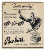 2 Originele Advertenties BARBETT SCHEERMESJES 1949-50, Verzenden, Zo goed als nieuw, Overige typen