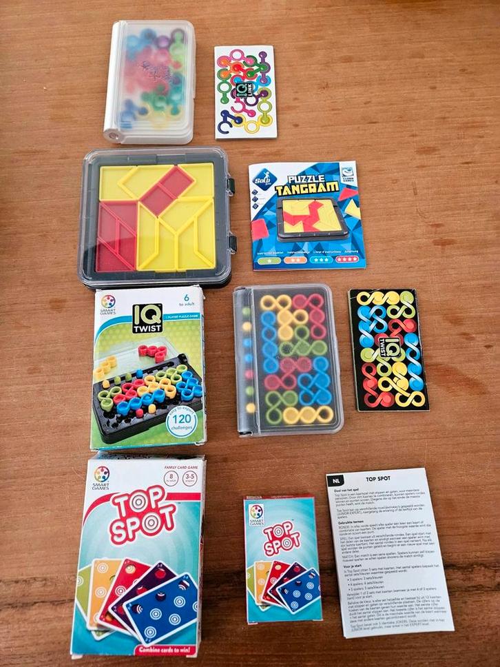 SmartGames Drie reisspelletjes en TopSpot (Smart Games), Kinderen en Baby's, Speelgoed | Educatief en Creatief, Zo goed als nieuw