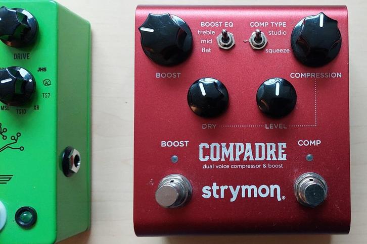effectpedaal overdrive JHS + dual compressor & boost Strymon, Muziek en Instrumenten, Effecten, Zo goed als nieuw, Distortion, Overdrive of Fuzz