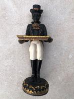 Beeldje bediende met schaal dienaar servant beeld dienblad, Ophalen of Verzenden