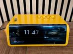 Sony Digimatic 8FC-100E Flip Klok radio - Space Age Geel, Ophalen of Verzenden, Gebruikt, Radio