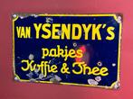 Oud emaille bord Van Ysendyk's Koffie & Thee, Ophalen