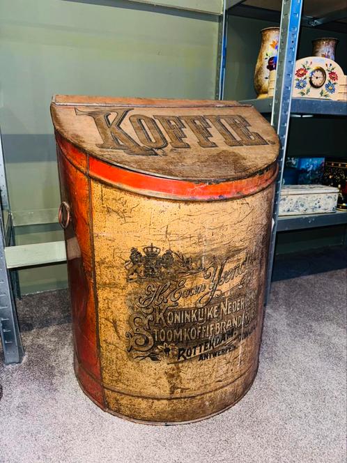 Mega groot vintage koffieblik, Verzamelen, Blikken, Ophalen