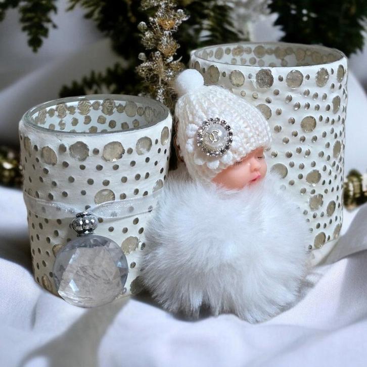 Baby chanel & 2 rivièra maison sandy shores votive's, Diversen, Kerst, Ophalen of Verzenden