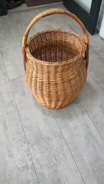 Rieten mand met hengsel, Ophalen, Nieuw, Ovaal, Riet