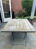 Steenschot tuintafel, Tuin en Terras, Tuintafels, Ophalen, Gebruikt, Rechthoekig, Hout
