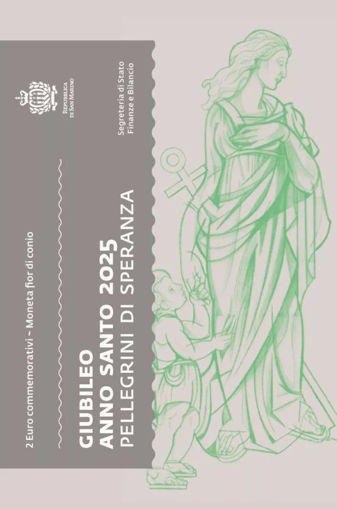 Speciale 2 Euro SAN MARINO 2025 Heilig Jaar-Pelgrim v/d Hoop, Postzegels en Munten, Munten | Europa | Euromunten, 2 euro, San Marino