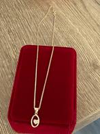 Mooie 14 karaat gouden ketting met hanger, Met hanger, -, -, Nieuw
