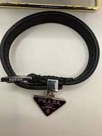 Prada Heren Armband Leer, Zwart, Leer, Ophalen of Verzenden, Zo goed als nieuw