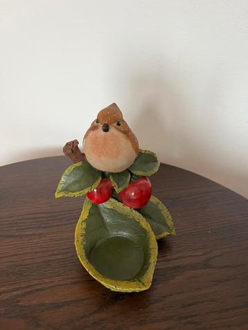 Houder waxinelichtje met vogel beschikbaar voor biedingen