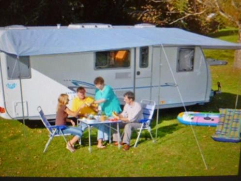 luifel Reimo Como 7 + 5 x gordijnen / tentdoeken nieuwstaat, Caravans en Kamperen, Caravan accessoires, Zo goed als nieuw, Ophalen