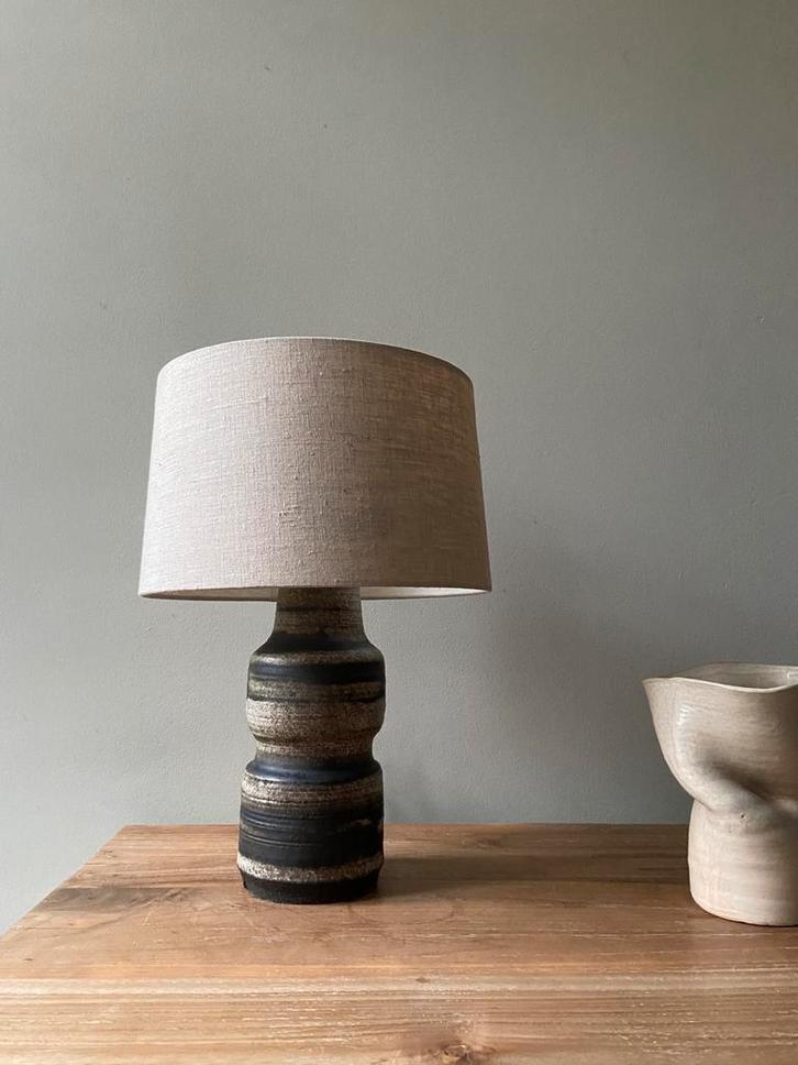 Vintage Henk Vos Keramiek Tafellamp - Nederlands Design, Huis en Inrichting, Lampen | Vloerlampen, Gebruikt, Minder dan 100 cm