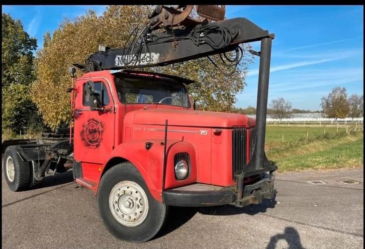 Scania VABIS L75 LKW Oldtimer Oldtimer v6, Auto's, Overige Auto's, Bedrijf, Te koop, Diesel, Sedan, Handgeschakeld, Zwart, Stof