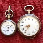 Oud Zakhorloge 2 stuks met uurwerk ,zie  alle foto’s, Sieraden, Tassen en Uiterlijk, Horloges | Antiek, Ophalen of Verzenden, Zilver
