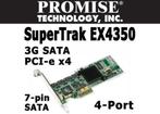 Promise SuperTrak EX4350 4-port SATA 3G RAID PCI-e x4, Desktop, Gebruikt, Ophalen of Verzenden