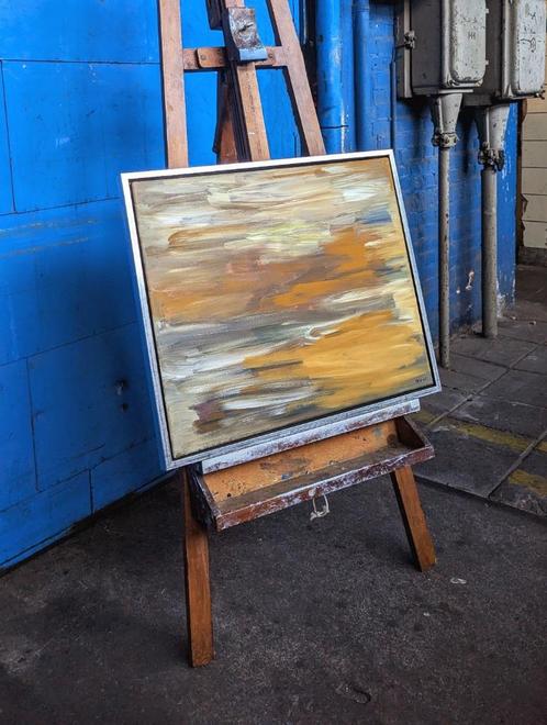 Deens design schilderij/ P.E. Nielsen 64x54cm, Huis en Inrichting, Woonaccessoires | Schilderijen, Tekeningen en Foto's, Gebruikt