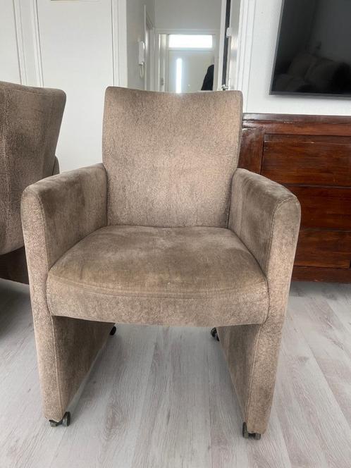 Eettafel stoel H&H (30€ voor 1 stuk, 4 stuks 100€), Huis en Inrichting, Stoelen, Gebruikt, Vier, Overige materialen, Bruin, Ophalen