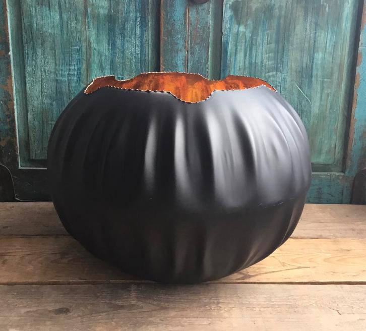 Bloempot Marrakech metaal zwart/goudkleur, Tuin en Terras, Bloempotten, Nieuw, Overige materialen, Ophalen of Verzenden