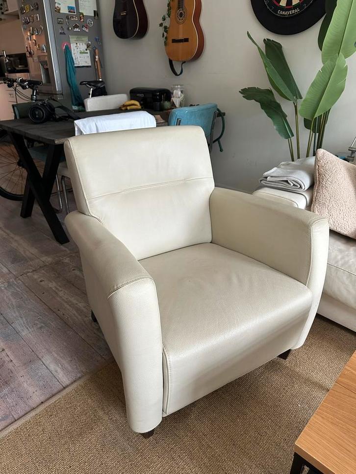 H&H Leren Stoel - Comfortabel en Stijlvol, Huis en Inrichting, Fauteuils, Zo goed als nieuw, Leer, 75 tot 100 cm, Minder dan 75 cm