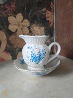 Brocante lampetkan met schaal bloemetjes, Antiek en Kunst, Ophalen of Verzenden