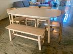 Dining table with 4 chairs and seating for two from IKEA, Ophalen, Zo goed als nieuw, Rechthoekig, 50 tot 100 cm