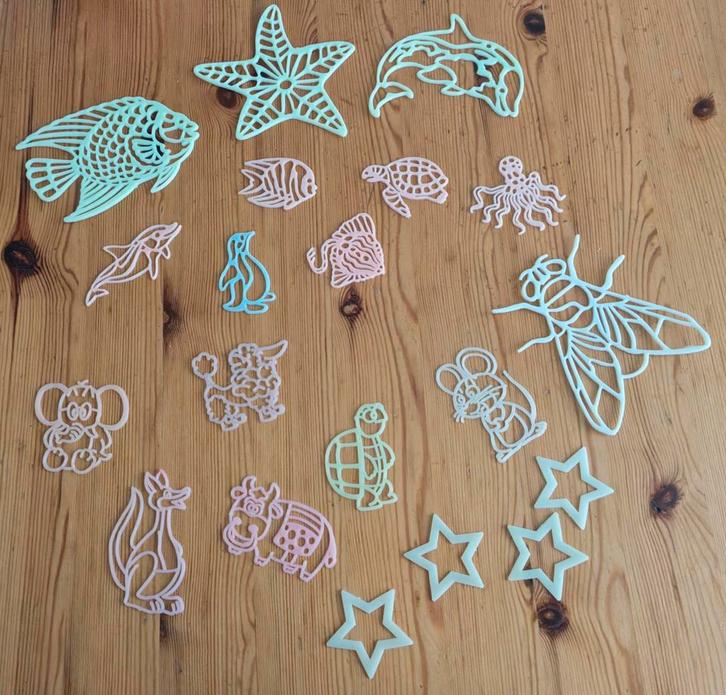 Glow in the Dark Mix van Dieren & Sterren, Hobby en Vrije tijd, Knutselen, Gebruikt, Overige typen, Ophalen of Verzenden