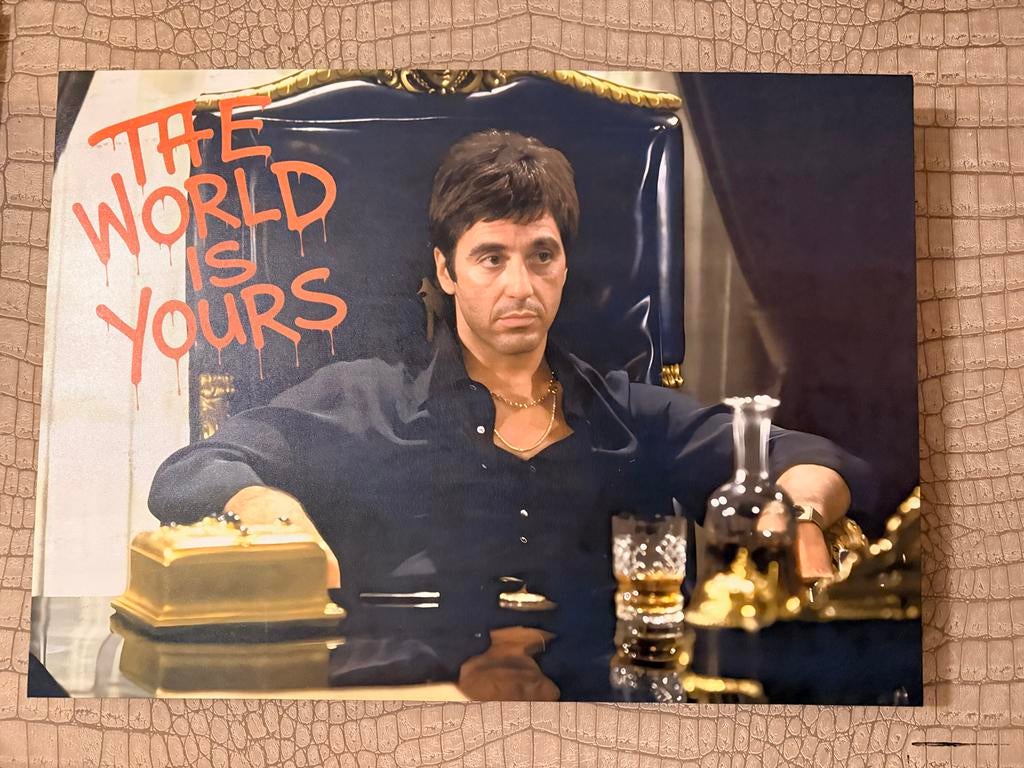 Scarface Tony Montana Canvas Print - 80x58cm, Marlons, Eu, Marlonshomeliving@hotmail.com, Nieuw