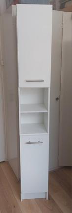 Hoge badkamerkast wit, Huis en Inrichting, Badkamer | Badkamermeubels, Ophalen, (Half)hoge kast, Minder dan 50 cm, Gebruikt