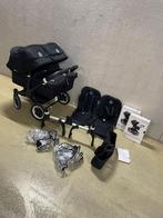 Bugaboo donkey 2-5 Twin volledig zwart, Verstelbare duwstang, Bugaboo, Ophalen of Verzenden, Zo goed als nieuw