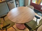 Mooie teakhouten eettafel, Huis en Inrichting, Tafels | Eettafels, Ophalen, 100 tot 150 cm, Rond, Zo goed als nieuw