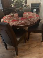 Eettafel uitschuifbaar, Ophalen, Zo goed als nieuw, 4 tot 6 stoelen