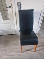 Eetkamerstoelen, Huis en Inrichting, Stoelen, Ophalen, Gebruikt, Zwart, Leer