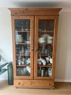 Strakke grenen buffet/ servies /etalage kast, Huis en Inrichting, Kasten | Vitrinekasten, Ophalen, Gebruikt, 100 tot 150 cm, 200 cm of meer