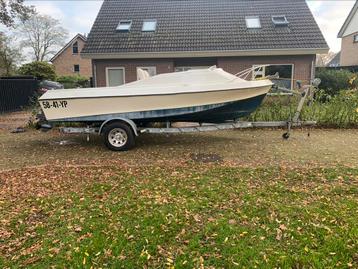 Shetland shelty 535 met 60pk buitenboordmotor en trailer beschikbaar voor biedingen