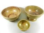 3 oude Javaanse messing bokors spoelkommen, Ophalen of Verzenden