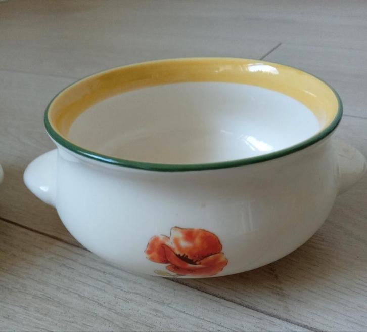 2 Zeller Keramiek Soepkommen Poppy - Gaaf!, Huis en Inrichting, Keuken | Servies, Ophalen of Verzenden