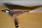 70 j oude glazen kerstvogel op knijper voor in de kerstboom, Diversen, Kerst, Ophalen, Zo goed als nieuw
