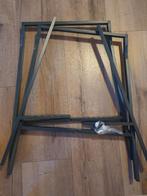 Lerberg schragen IKEA 2x antraciet, Ophalen, Tafelpoot, Gebruikt, 50 tot 100 cm